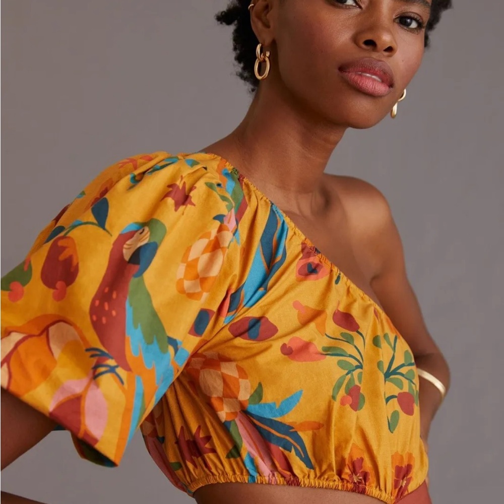 FARM Rio Mustard Multi Floral & Animal Print Maxi Dress - Picture 8 of 8